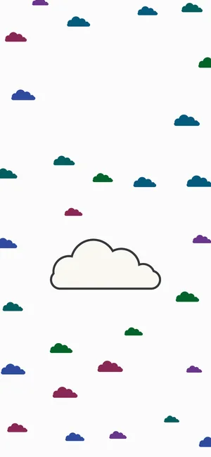 deep winter phone wallpaper: little clouds in the palette's colours